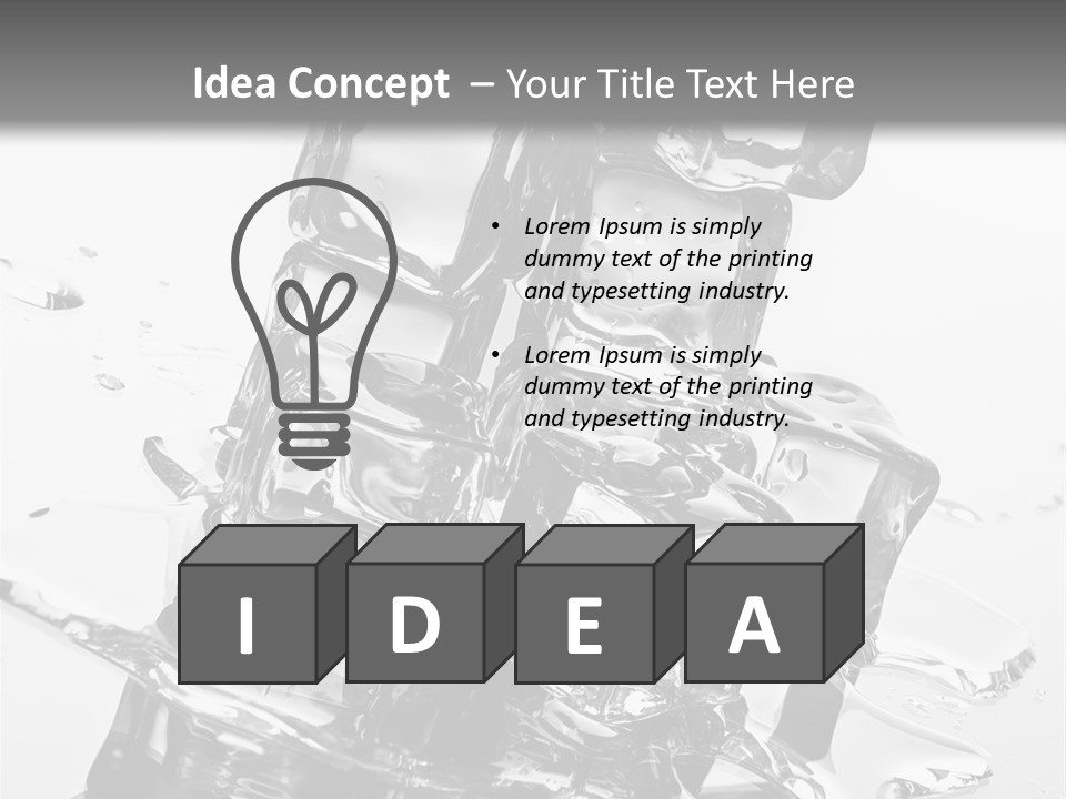 Refreshing Rocks Ice PowerPoint Template