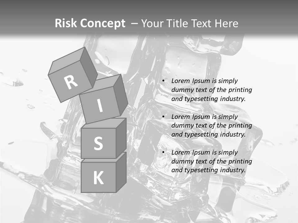 Refreshing Rocks Ice PowerPoint Template