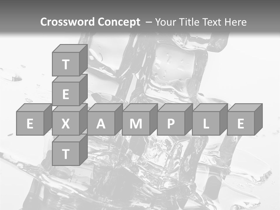 Refreshing Rocks Ice PowerPoint Template