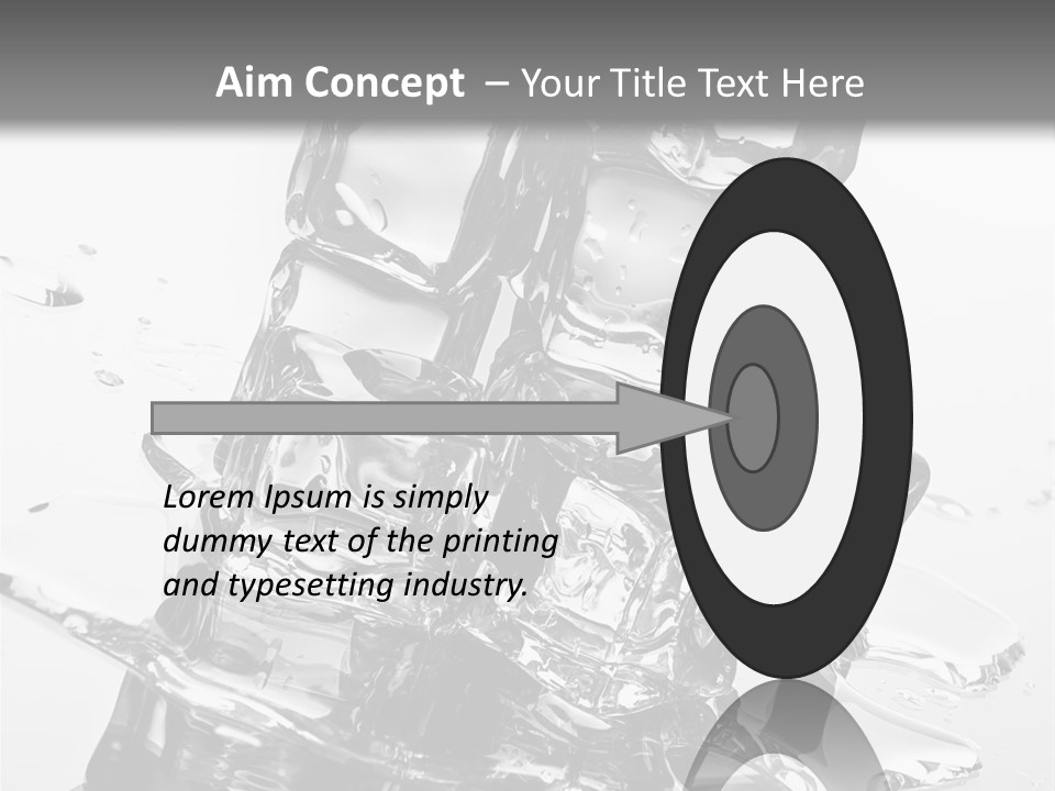 Refreshing Rocks Ice PowerPoint Template