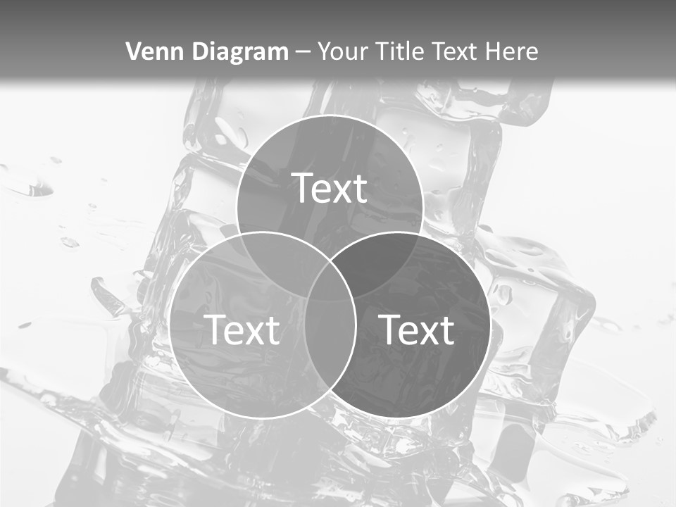 Refreshing Rocks Ice PowerPoint Template