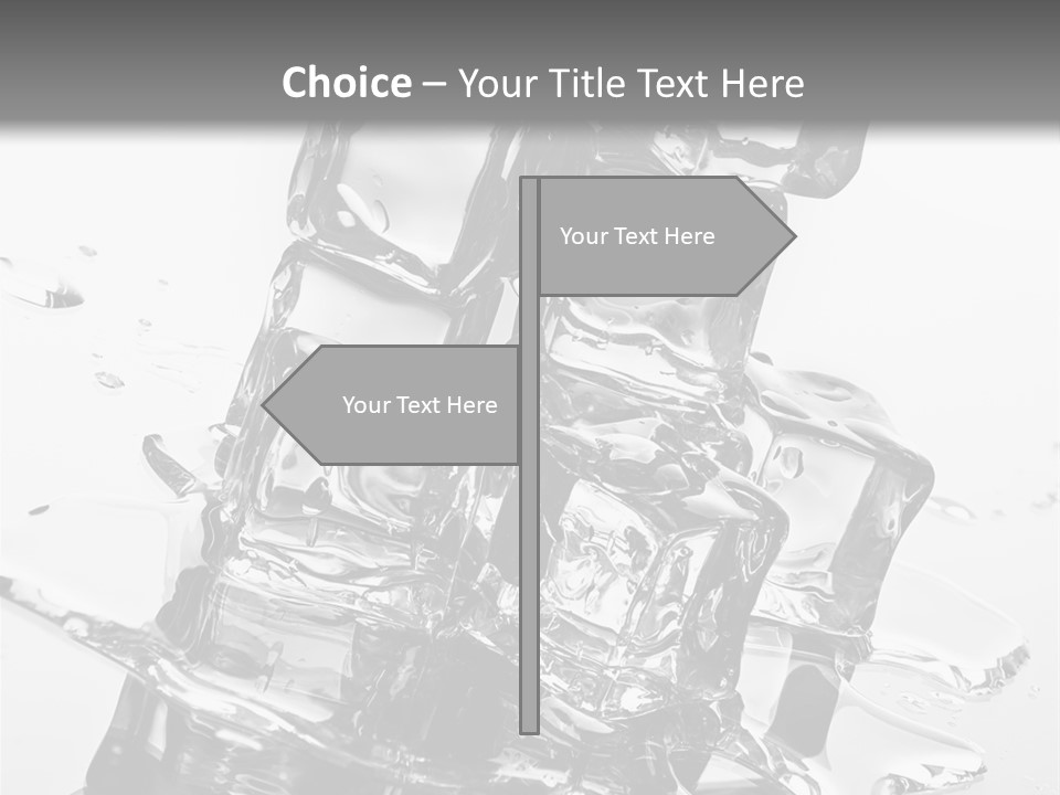 Refreshing Rocks Ice PowerPoint Template