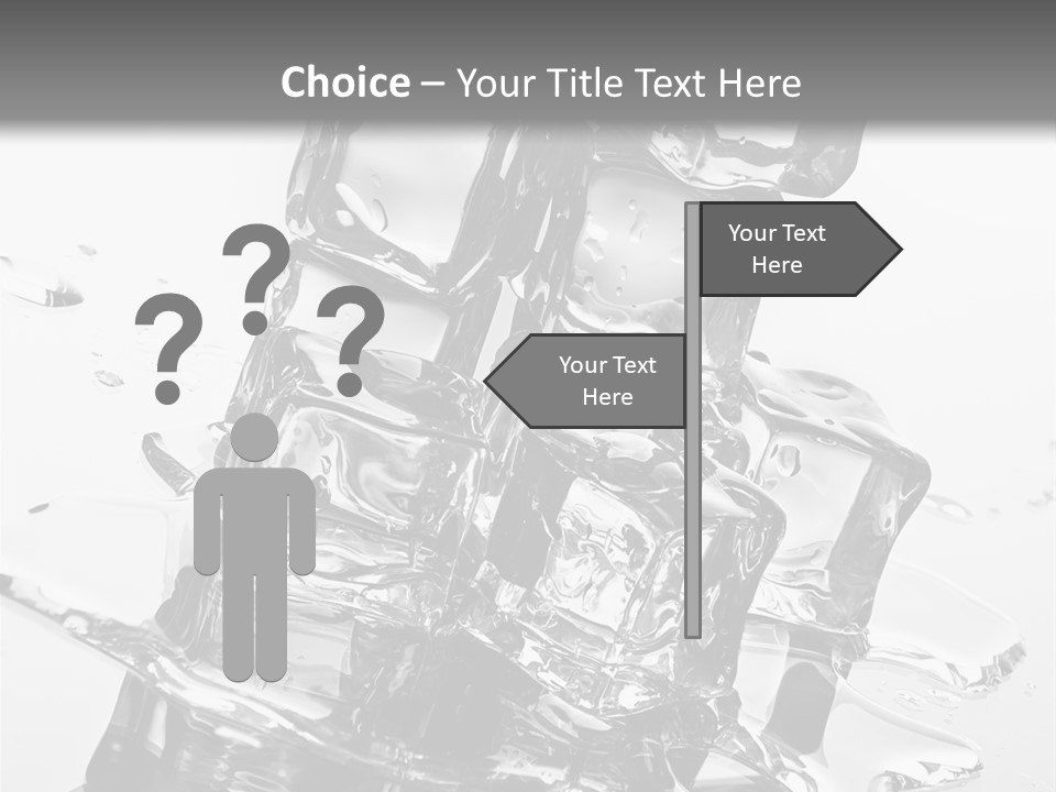 Refreshing Rocks Ice PowerPoint Template