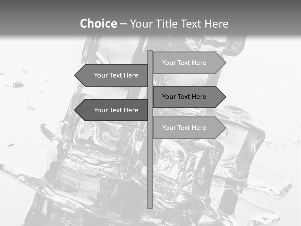 Refreshing Rocks Ice PowerPoint Template