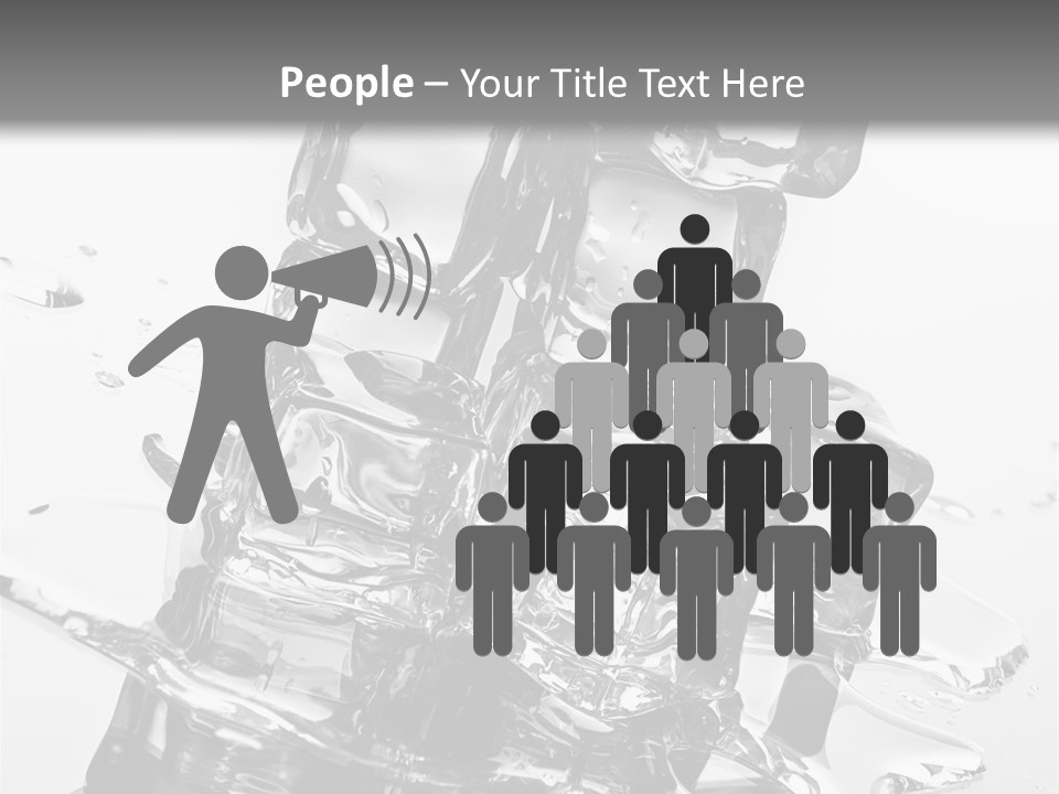 Refreshing Rocks Ice PowerPoint Template