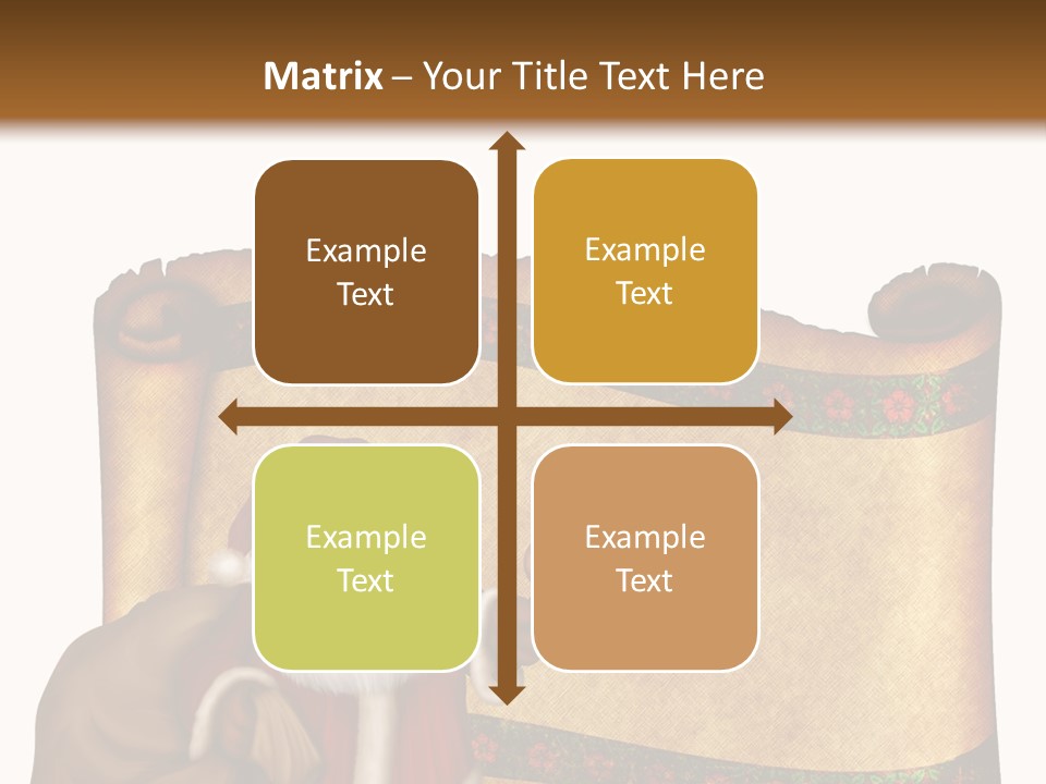 Gold Frame Santa PowerPoint Template