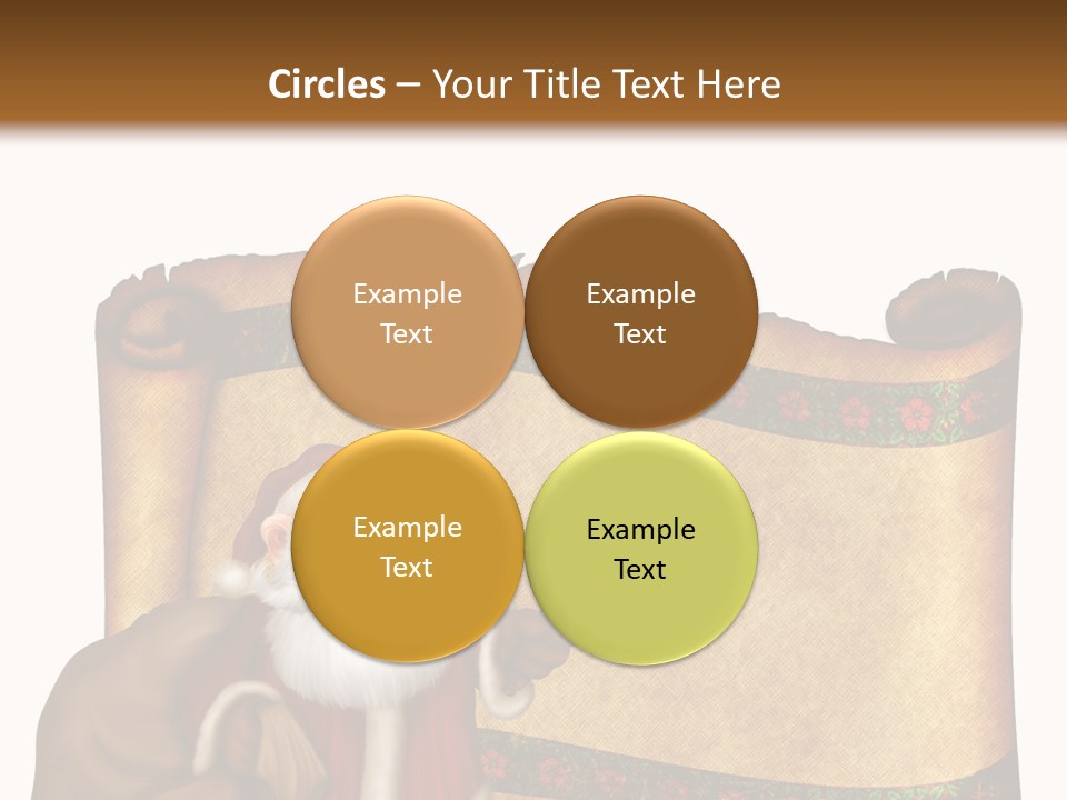 Gold Frame Santa PowerPoint Template