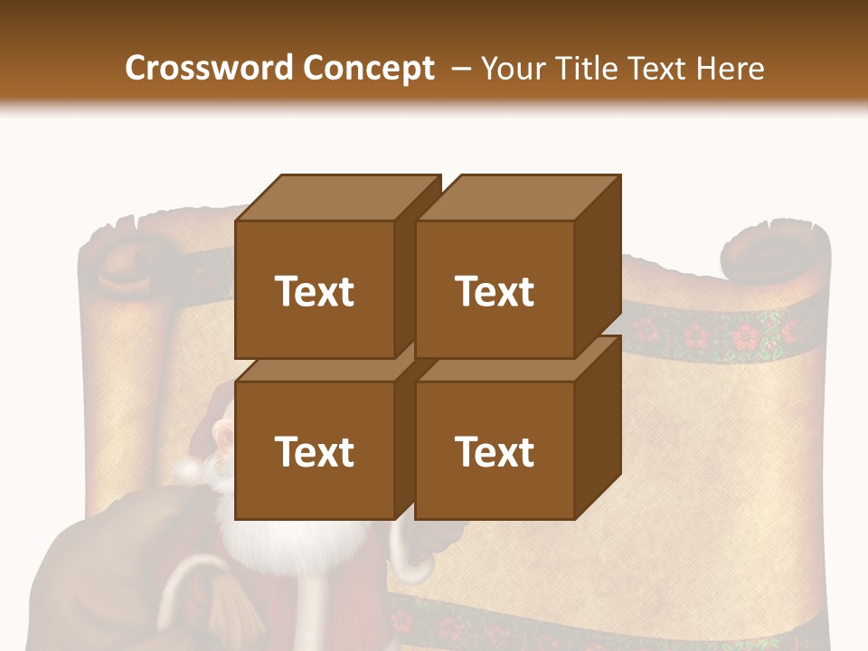 Gold Frame Santa PowerPoint Template