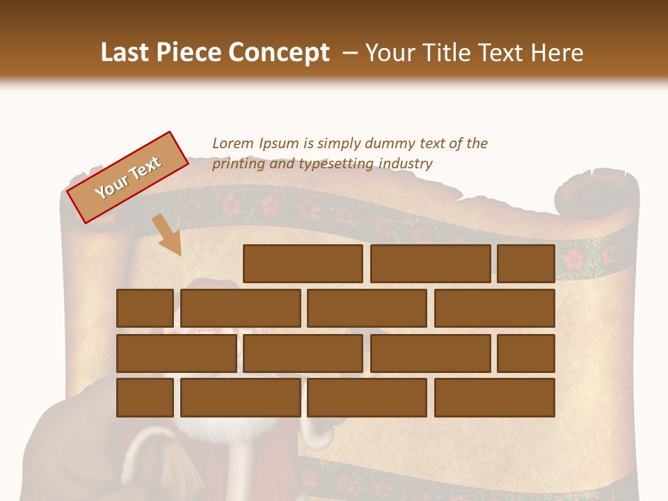 Gold Frame Santa PowerPoint Template