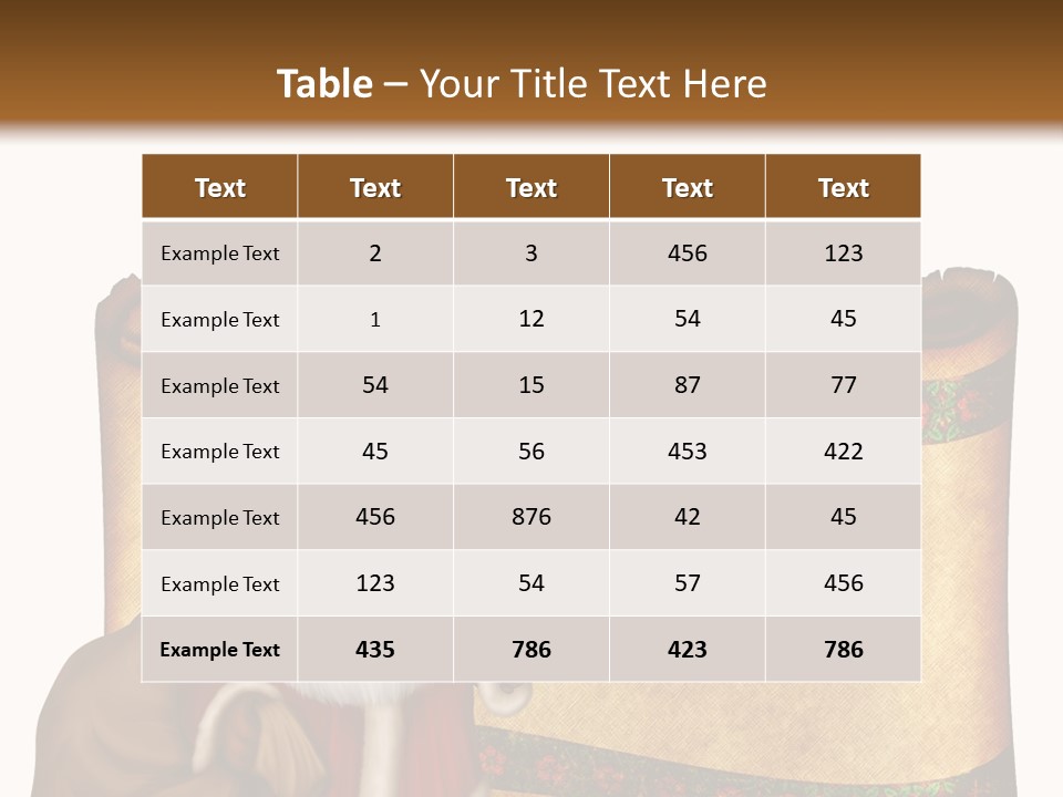 Gold Frame Santa PowerPoint Template