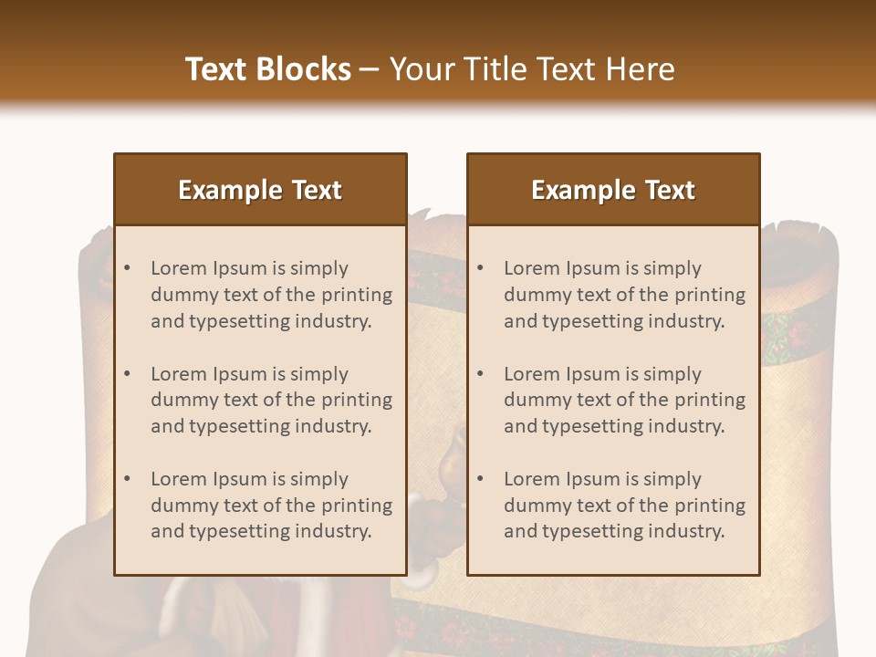 Gold Frame Santa PowerPoint Template