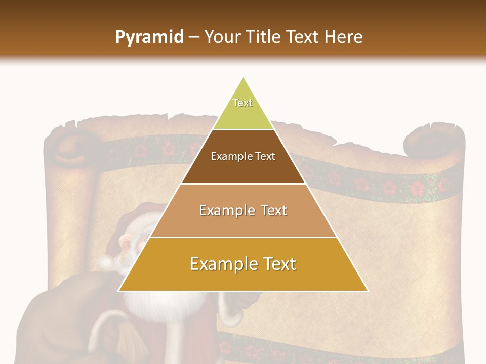 Gold Frame Santa PowerPoint Template