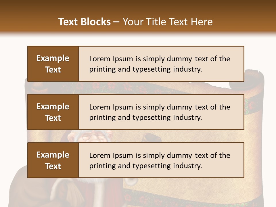 Gold Frame Santa PowerPoint Template