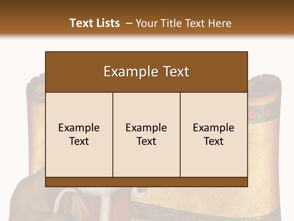 Gold Frame Santa PowerPoint Template