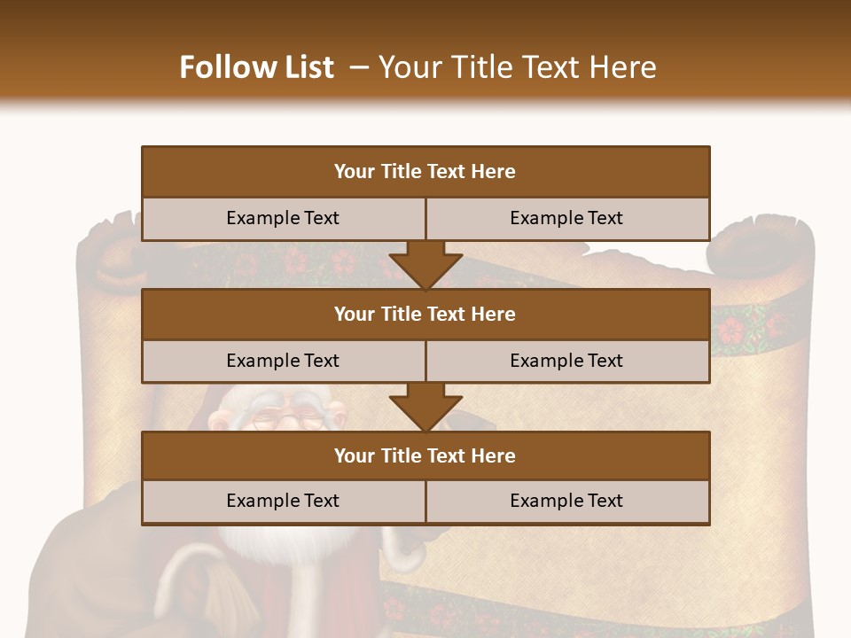 Gold Frame Santa PowerPoint Template