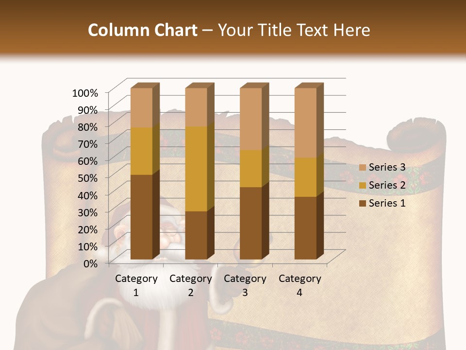 Gold Frame Santa PowerPoint Template