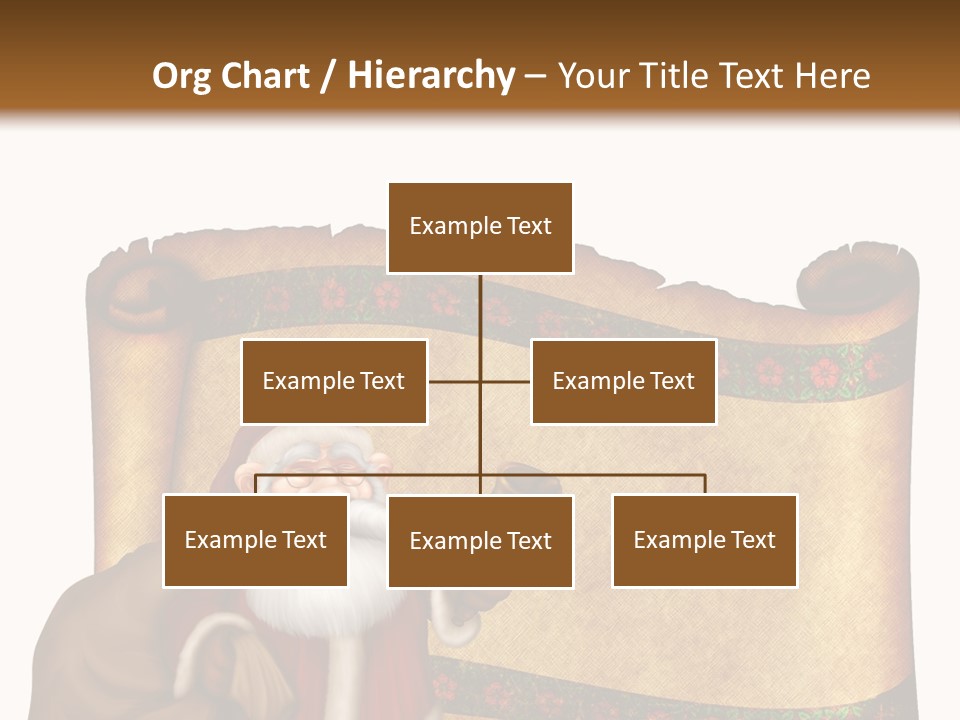 Gold Frame Santa PowerPoint Template