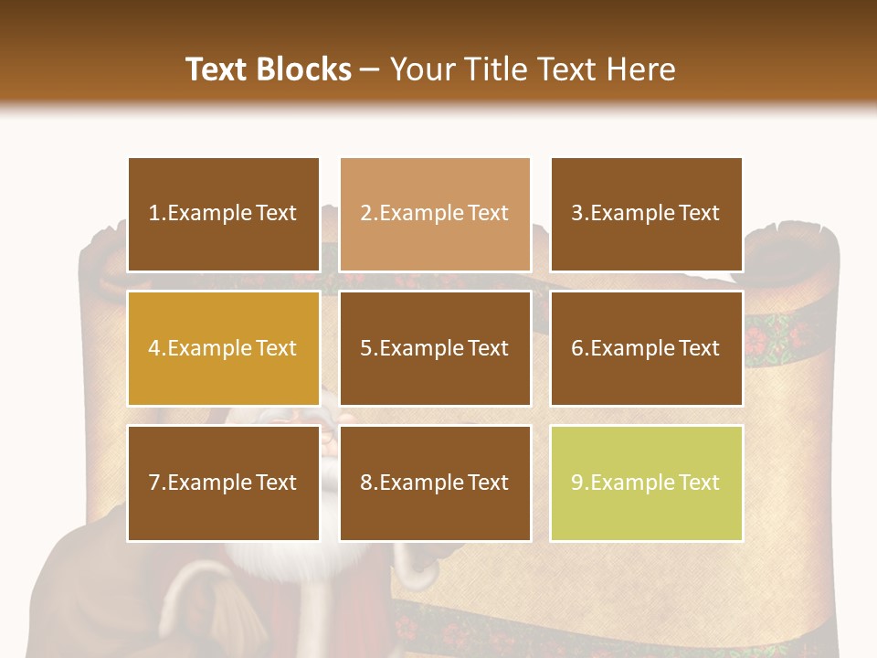 Gold Frame Santa PowerPoint Template