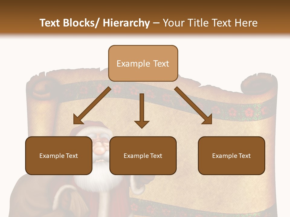 Gold Frame Santa PowerPoint Template