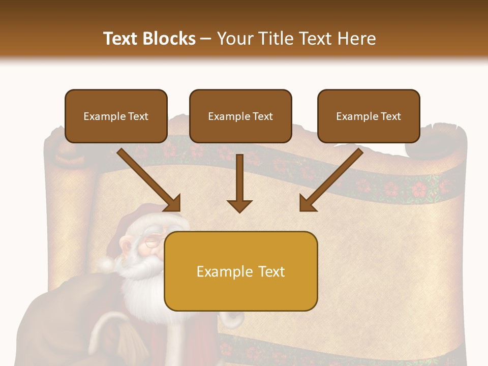 Gold Frame Santa PowerPoint Template
