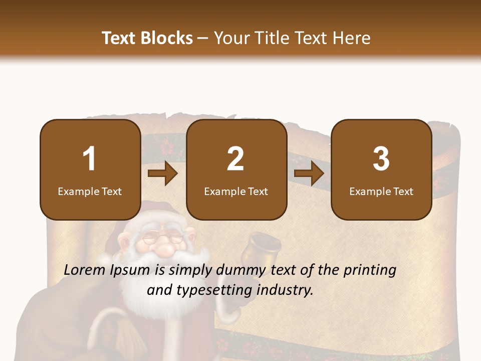 Gold Frame Santa PowerPoint Template