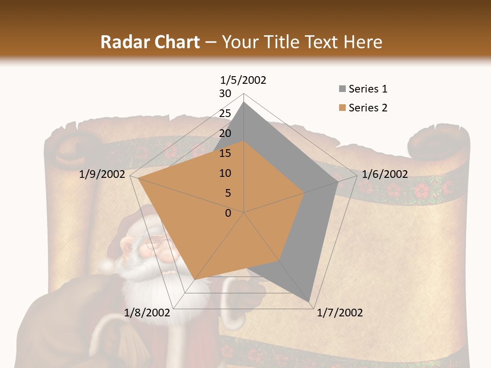 Gold Frame Santa PowerPoint Template