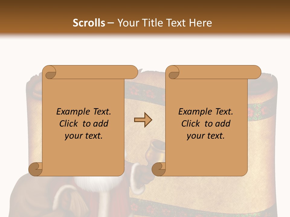 Gold Frame Santa PowerPoint Template
