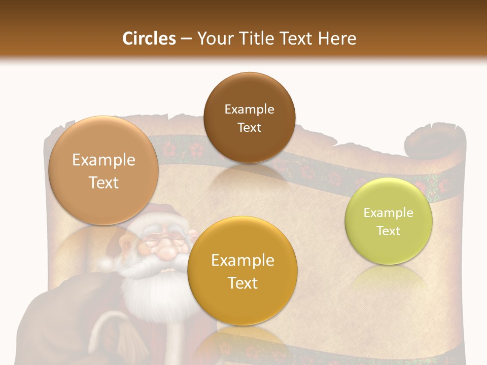 Gold Frame Santa PowerPoint Template