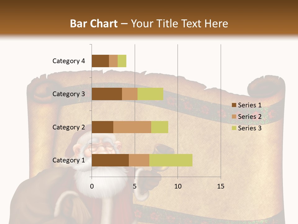 Gold Frame Santa PowerPoint Template