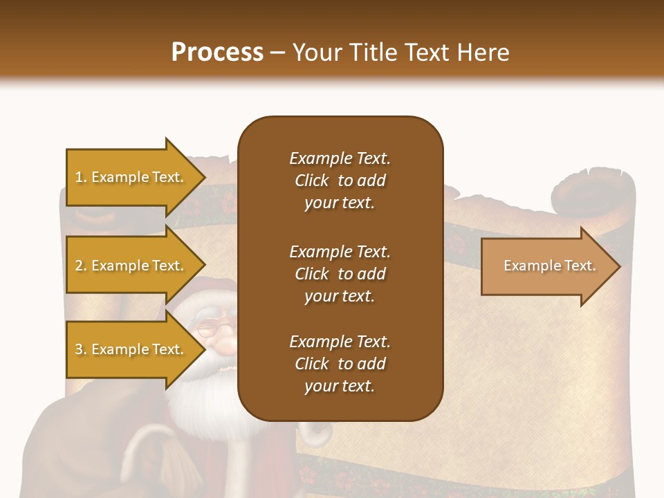 Gold Frame Santa PowerPoint Template