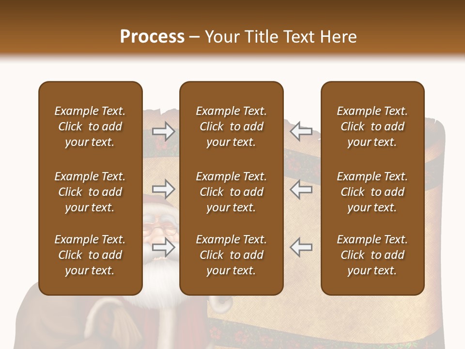 Gold Frame Santa PowerPoint Template