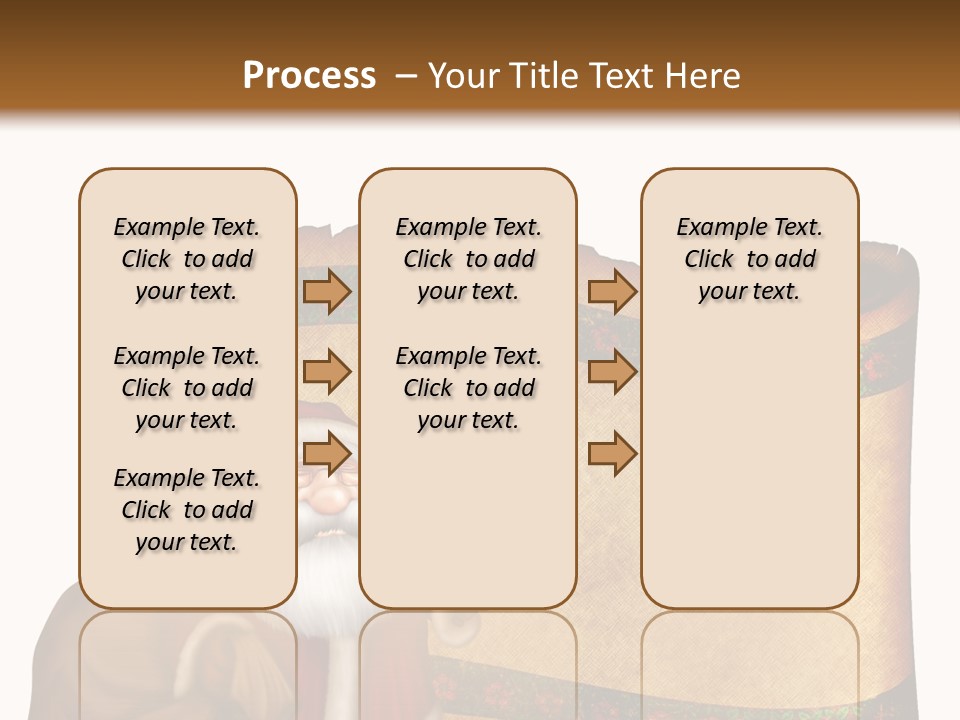 Gold Frame Santa PowerPoint Template
