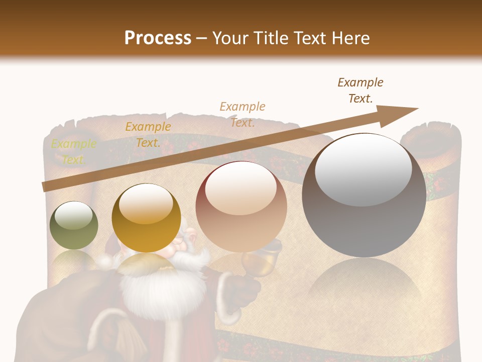 Gold Frame Santa PowerPoint Template