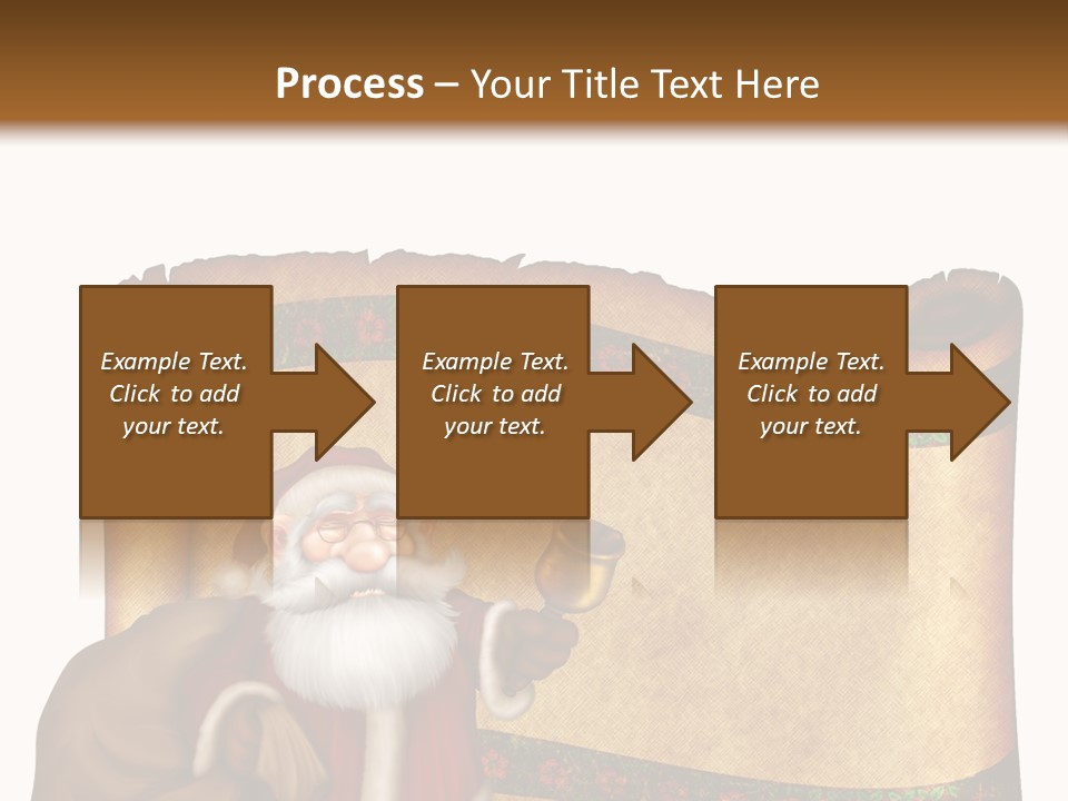 Gold Frame Santa PowerPoint Template
