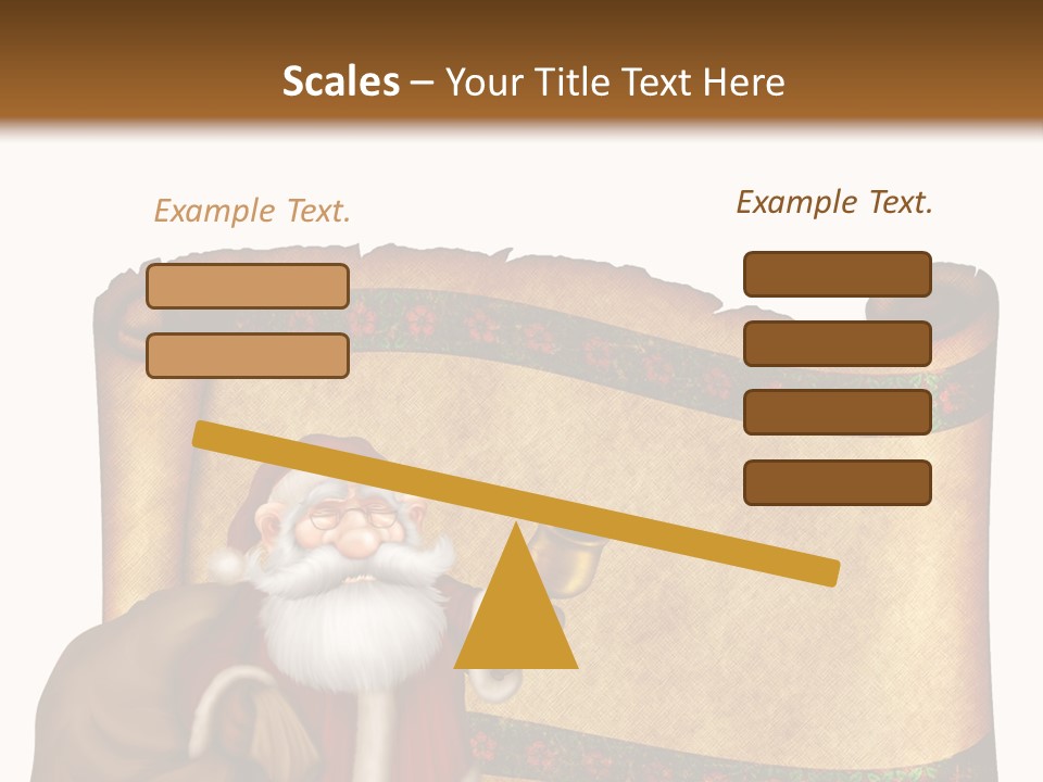 Gold Frame Santa PowerPoint Template