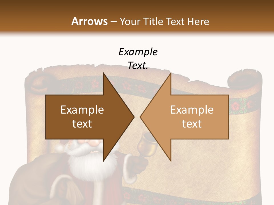 Gold Frame Santa PowerPoint Template