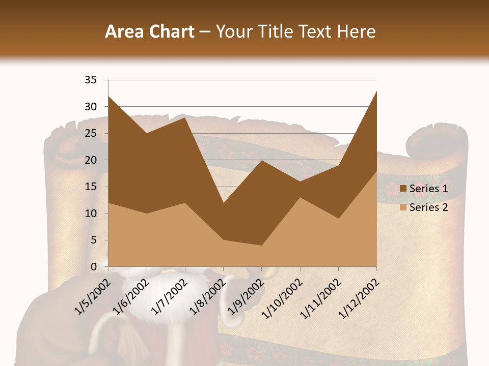 Gold Frame Santa PowerPoint Template