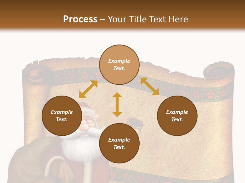 Gold Frame Santa PowerPoint Template