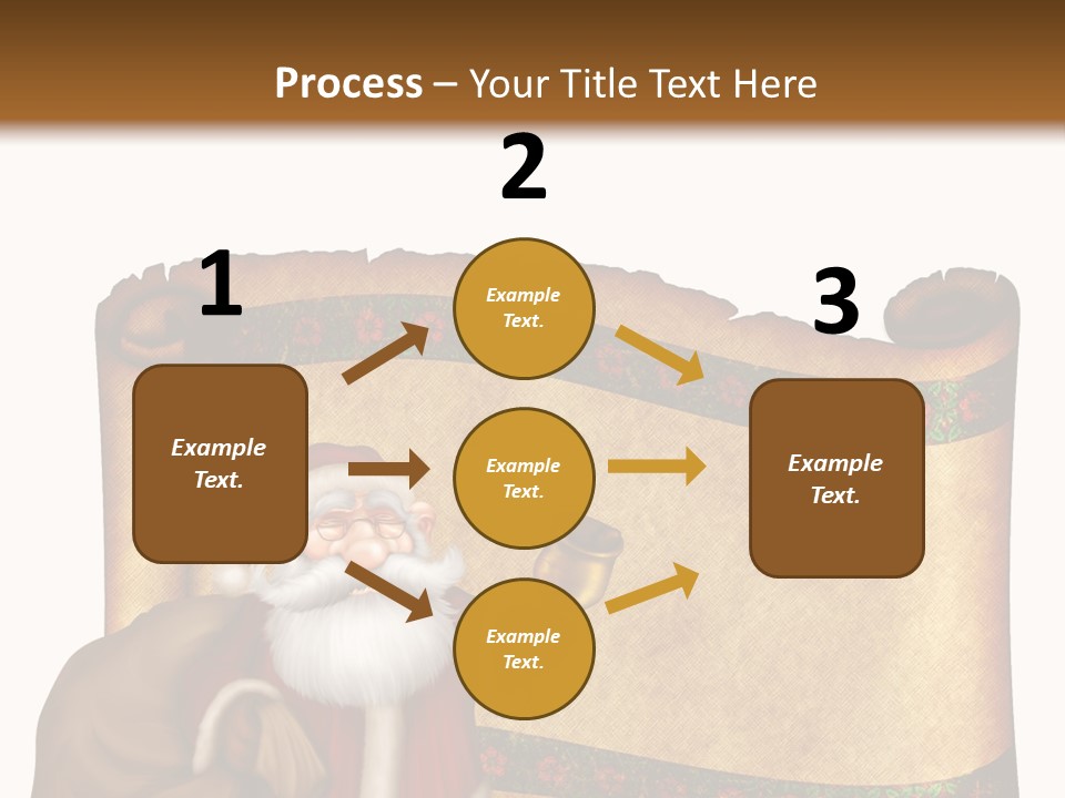 Gold Frame Santa PowerPoint Template