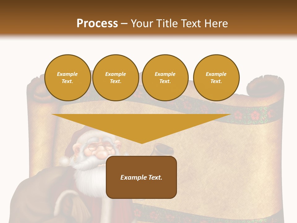 Gold Frame Santa PowerPoint Template