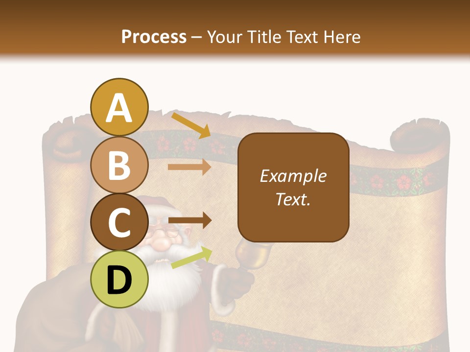 Gold Frame Santa PowerPoint Template