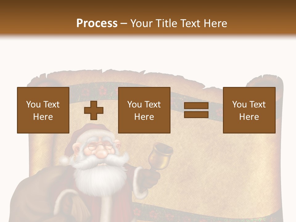 Gold Frame Santa PowerPoint Template