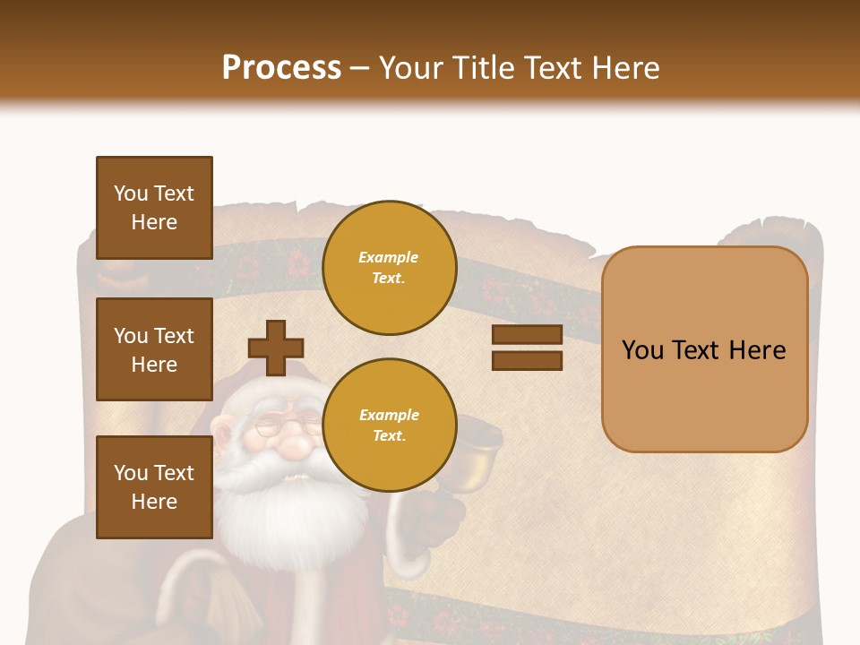 Gold Frame Santa PowerPoint Template