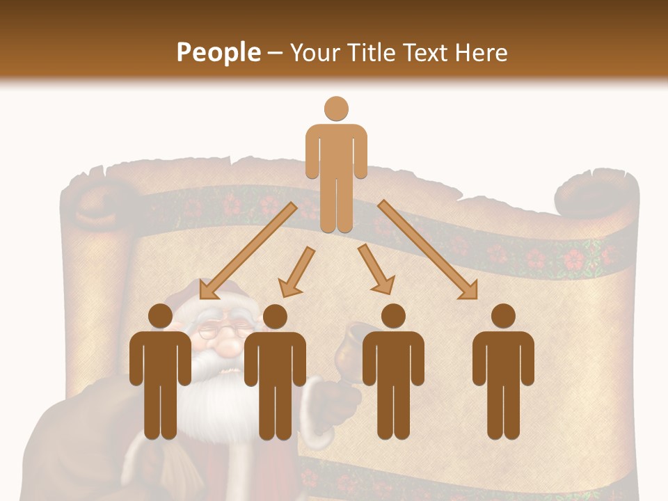 Gold Frame Santa PowerPoint Template