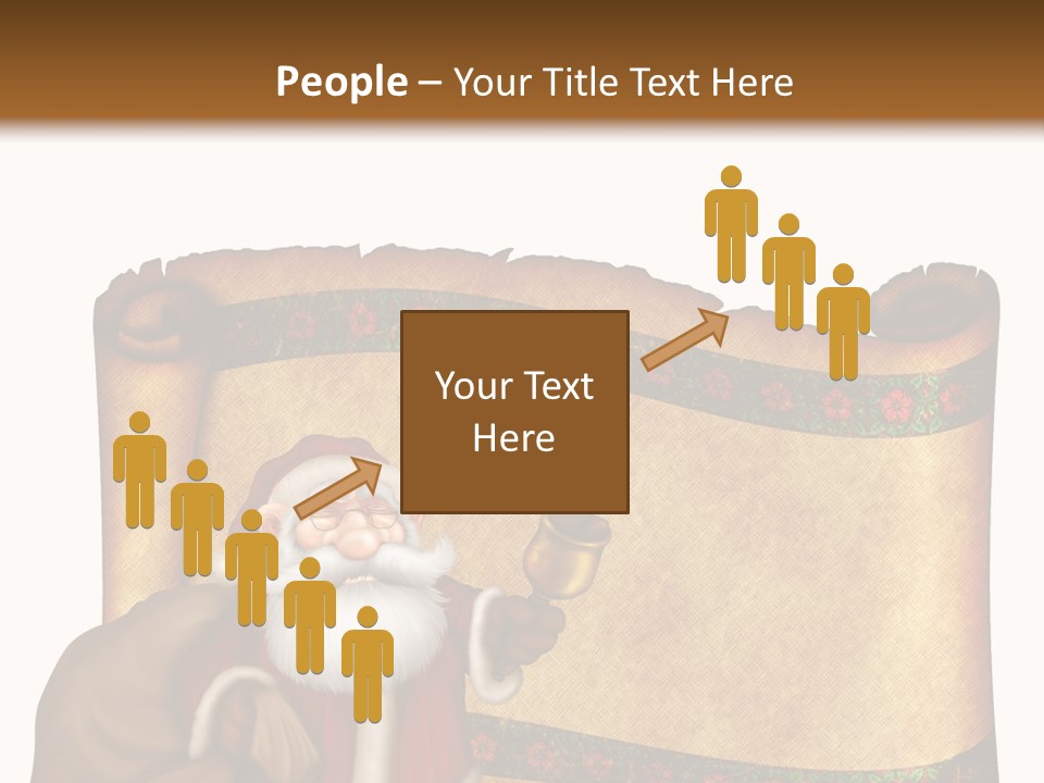 Gold Frame Santa PowerPoint Template