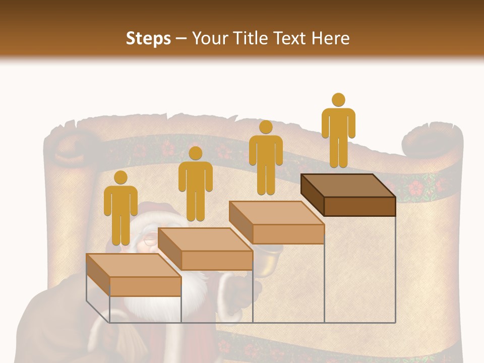 Gold Frame Santa PowerPoint Template