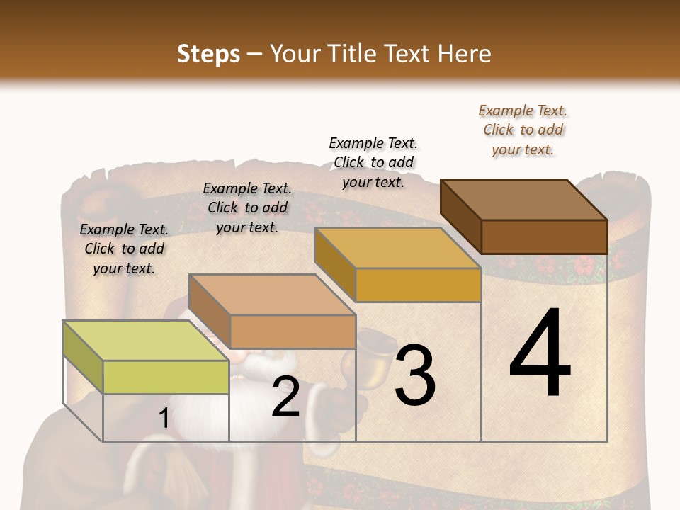 Gold Frame Santa PowerPoint Template