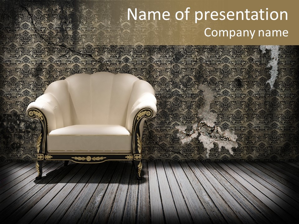 Vintage Textured Interior PowerPoint Template