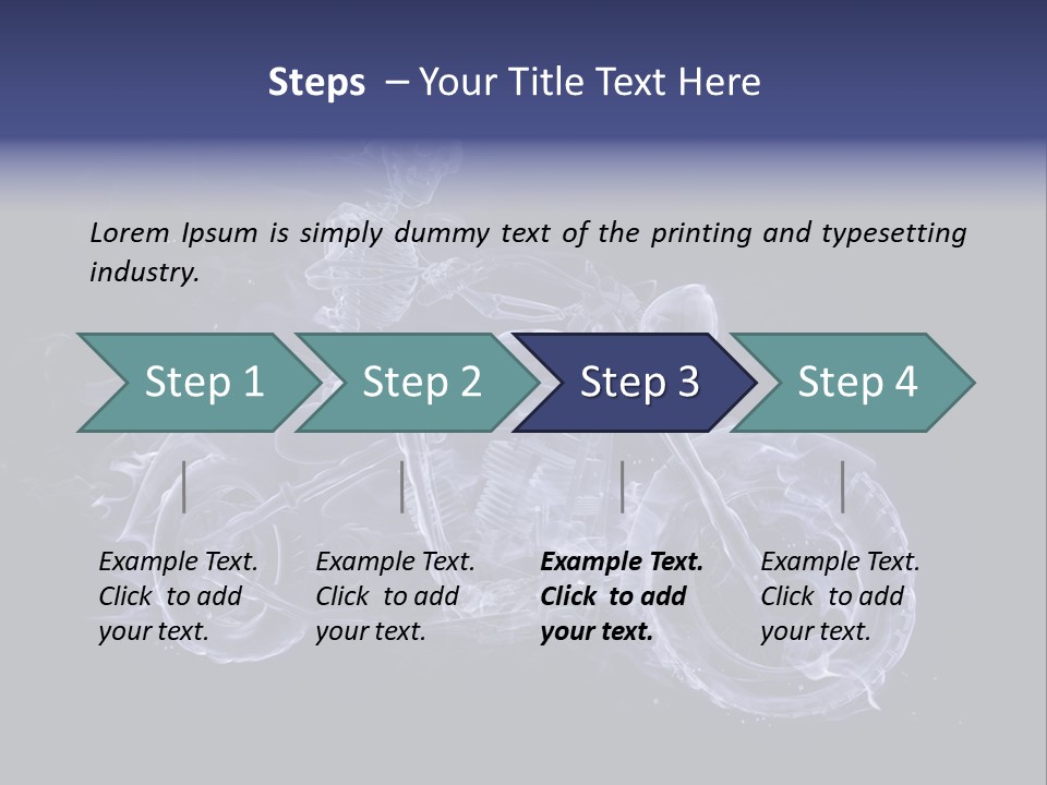 Bone Motorbike Horizontal PowerPoint Template
