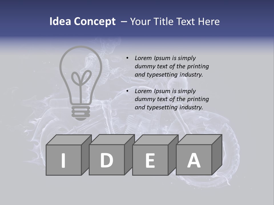 Bone Motorbike Horizontal PowerPoint Template